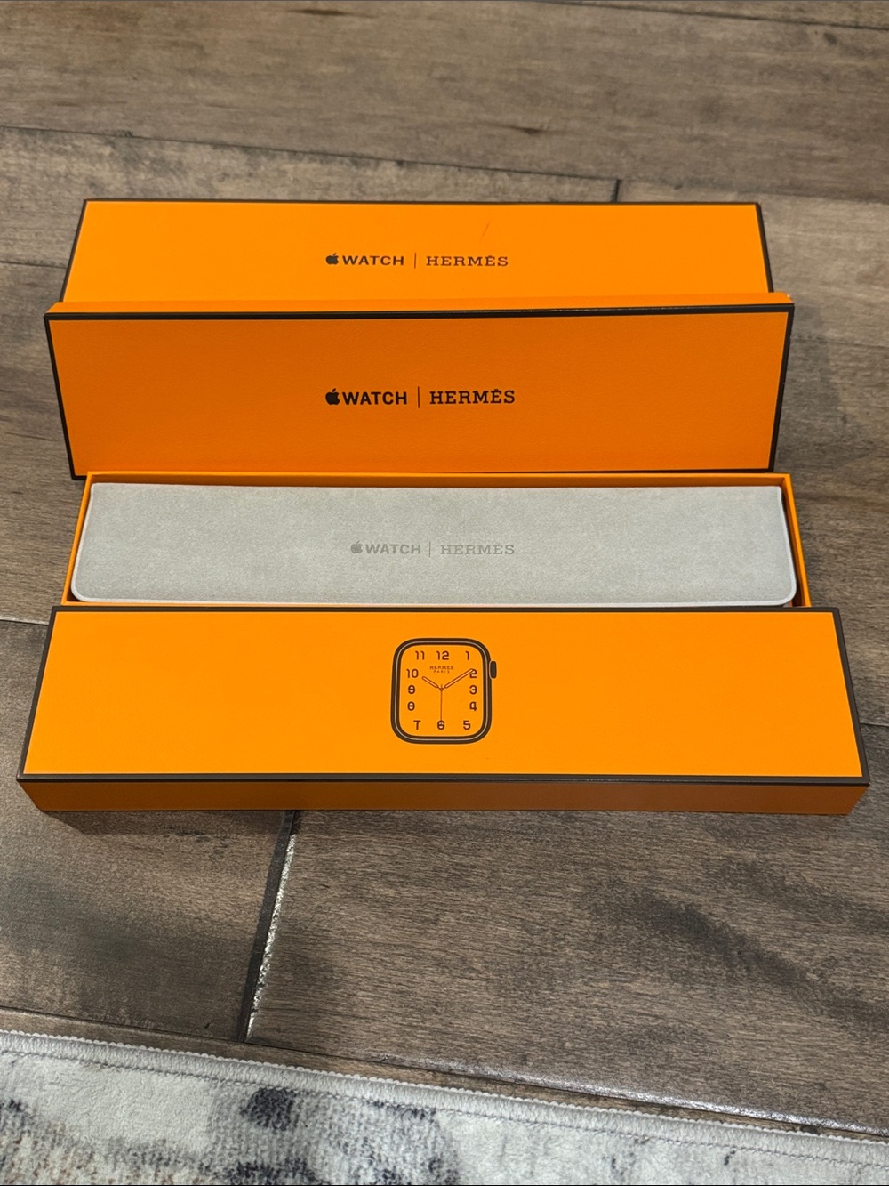 Hermes Orange Apple Watch Presentation Box Set - box only